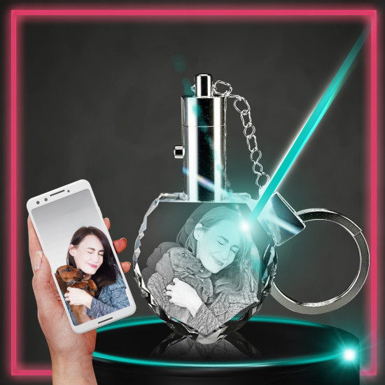 3D Crystal Heart Keychains main product photo