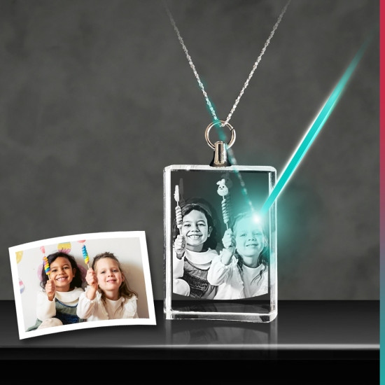 2D Crystal Rectangle Necklaces